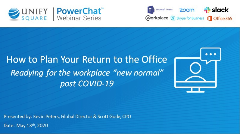 how to plan the return to the office webinar